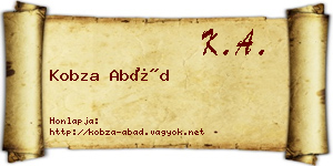 Kobza Abád névjegykártya