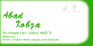 abad kobza business card